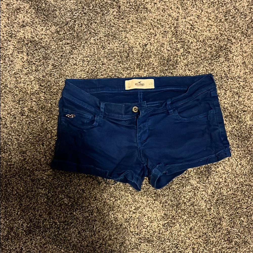 Hollister Women's Dark Blue Jean Shorts